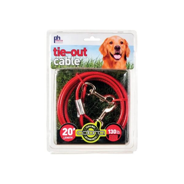 Strength 20 Foot Dog Tie-Out Cable for Large Breeds