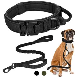 Strength Tactical Dog Collar and Leash Set for Medium Large Dog Training