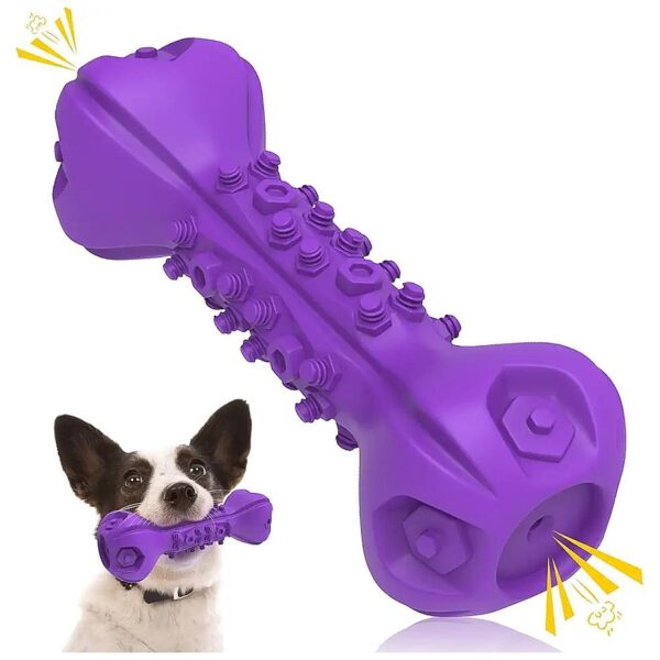 Stress-Relieving and Durable Natural Rubber Dog Squeak Toy for Large Medium-Sized Dogs