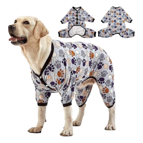 Stretchy, and Cozy Pet PJs for Large Breed Dogs, Machine Washable