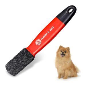 Strip Metal Stone Diamond Edged Grooming Tool with Plastic Grip for Dogs Cats Pets