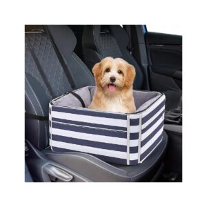 Stripe Dog Seat for Small Dogs 25 lbs with Sturdy Support and Collapsible Feature