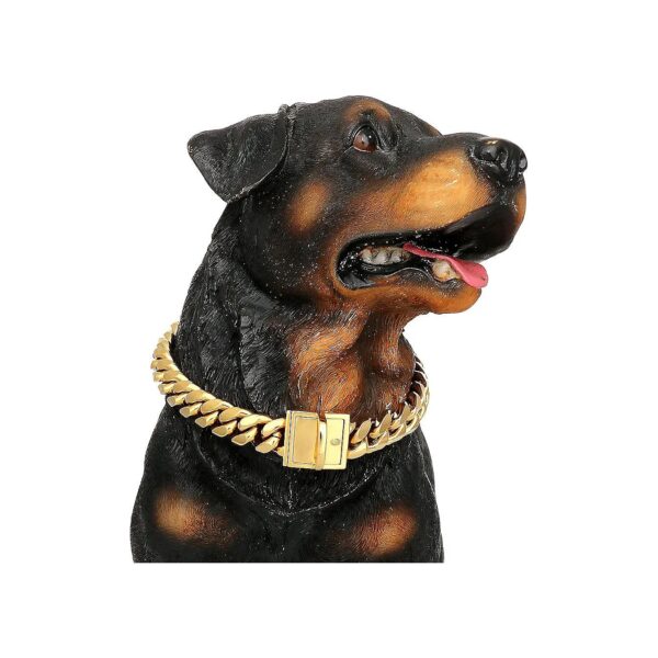 Strong Metal 18K Gold Cuban Link Chain Dog Collar for Small Large Dogs 14MM 10 '