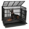 Strong Metal Frame Dog Kennel Crate Cage with Easy Transfer Wheels for Large Dog Breeds