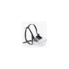 Strong Metal Wire Basket Muzzle for Amstaff Pitbull Dogs with Silver Basket Black Leather