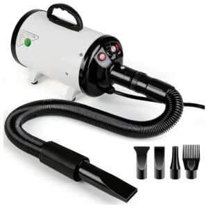 Strong Power 2800W Pet Hair Dryer with Heat Wind and Adjustable Air Force