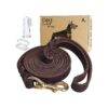 Strong Realtive Leather Dog Leash for Small Medium Large Breed Dog Training