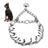 Strong and Adjustable Dog Training Collar Made of Stainless Steel and Metal