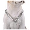 Strong and Durable 16" High Polished Stainless Steel Dog Collar for Medium to Large Dogs