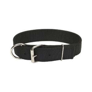 Strong and Durable Double Layered Dog Collar for Extra Large Dogs Black 24