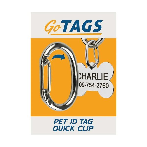 Strong and Durable Mini Carabiner Clip for Pet Collars and ID Tags