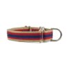 Strong and Stylish Large Dog Collar with Sailor Grosgrain Ribbon and Nylon Webbing