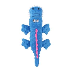 Stuffed Alligator Dog Toy with Squeaker and Pocket Sounds for Relieving Anxiety