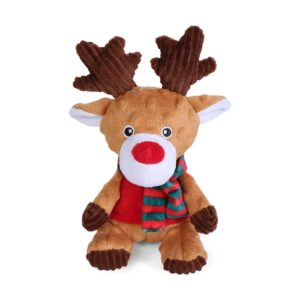 Stuffed Dog Plush Toys Milu Deer Dog Squeaky Toys for Canine Companions