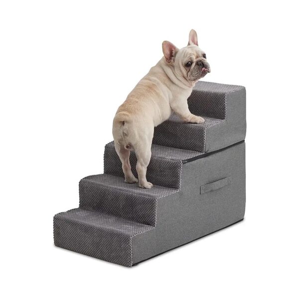 Sturdy 5-Step Pet Stairs for Small Dogs, Easy for Senior Pets to Climb