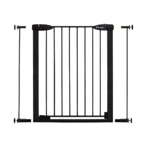 Sturdy Auto Close Gate for Stairs Hallways Doorways Black