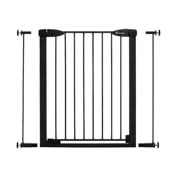 Sturdy Auto Close Gate for Stairs Hallways Doorways Black