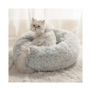 Sturdy Large Round Orthopedic Donut Cat Bed for Cats or Puppies