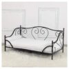 Sturdy Metal Frame Dog Sofa Bed with Detachable Washable Plush Cushion for Medium Dogs