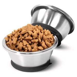 Sturdy Nonslip Stainless Steel Pet Bowls for Large Dogs and Cats Easy Cleaning