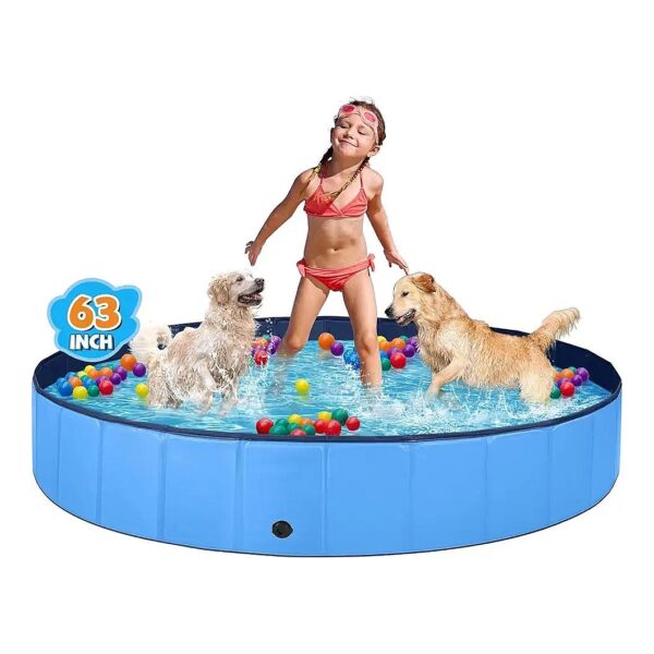 Sturdy PVC Construction Foldable Dog Swimming Pool for Large Dogs and Kids