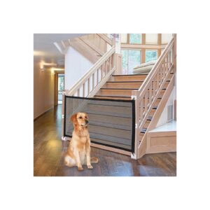 Sturdy Pet Gate for House Stairs with 6 Straps Design for Secure Enclosure