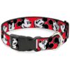 Sturdy Polyester Dog Collar with Mickey Mouse Expressions and Plastic Buckle