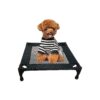 Sturdy Steel-Framed Elevated Dog Bed with Breathable Mesh for Small Dogs and Cats