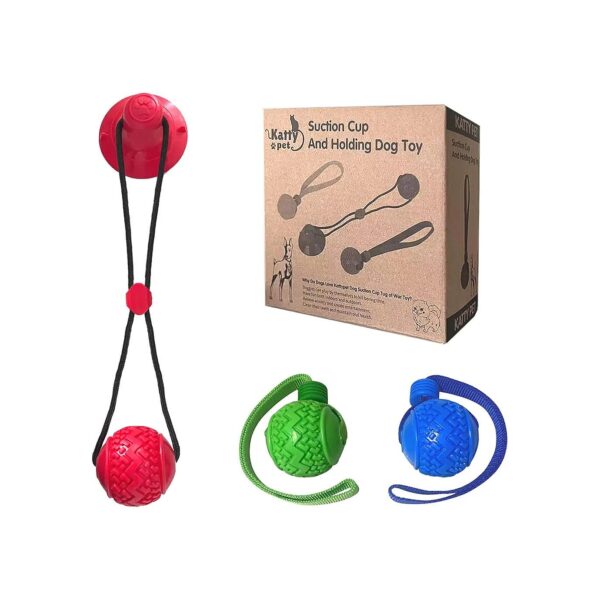 Sturdy and Adjustable Suction Cup Dog Toys for Large Breed Dogs and Aggressive Chewers