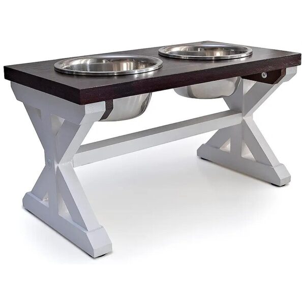 Sturdy and Durable Elevated Dog Food Bowl Stand for Small to Medium Dog Breeds