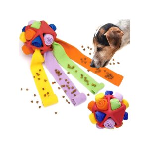 Sturdy and Durable Snuffle Ball Toy for Small to Medium Size Dogs with Hidden Treats