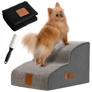 Sturdy and Non Slip Pet Ladders for Small Dogs with Foam Construction and Maximum Safety