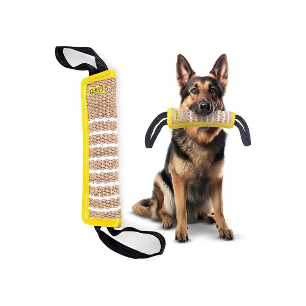 Sturdy and Soft Handle Dog Bite Tug Toy for Big Puppies and Medium to Large Breed Dogs