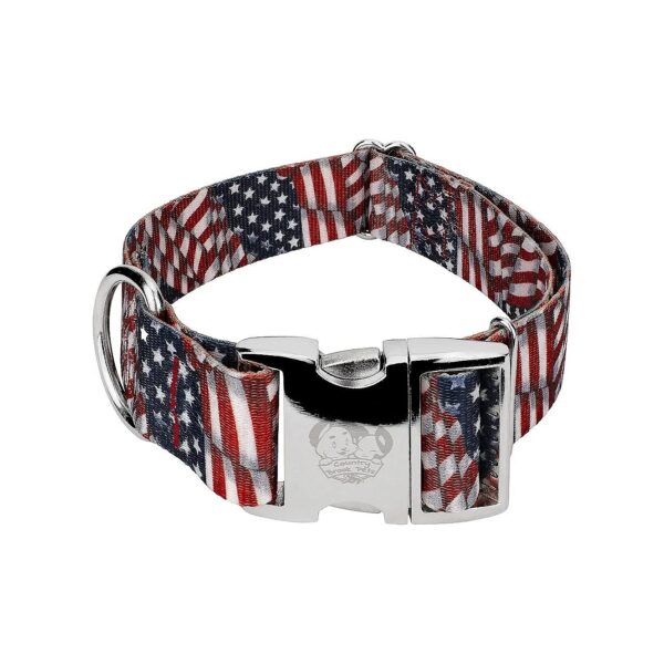 Style Dog Collar with Adjustable Fit for Large Breeds and 4 Patriotic Designs