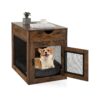 Style Dog Crate with Removable Cushion, Latched Door, and 5"H Storage Drawer