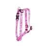 Style Dog Harness with Pink Bandana Design