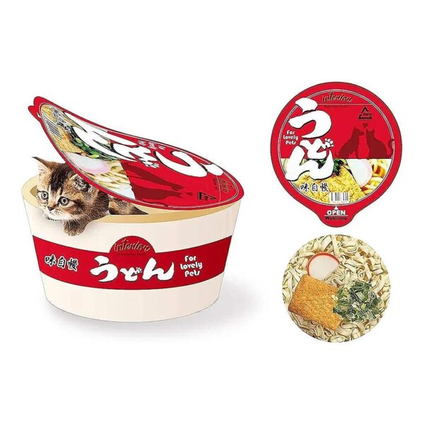 Style Instant Noodle Bowl Pet Bed for Small Dogs and Cats