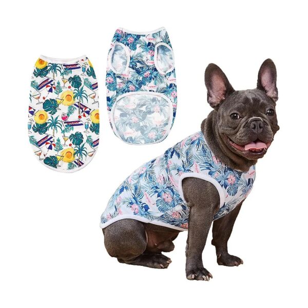 Stylish Dog Hawaiian Shirts for Small Dogs and Cats with Breathable Fabric