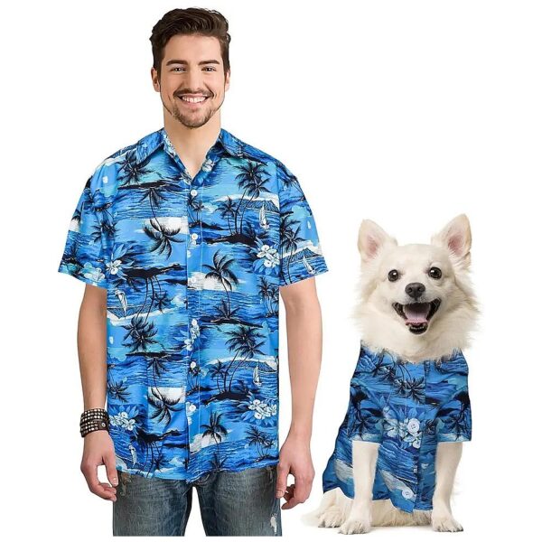 Stylish Floral Patterns Hawaiian Dog Shirt for Small Medium Large Dogs