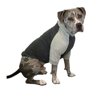 Stylish Grey Colorblock Dog Shirt for Big Dogs