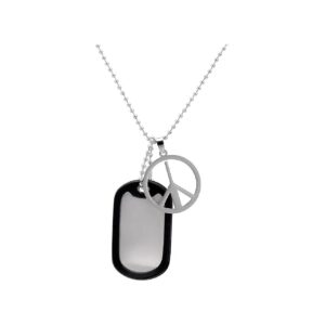 Stylish Pendant Necklace for Men's Apparel with Stainless Steel Dog Tag