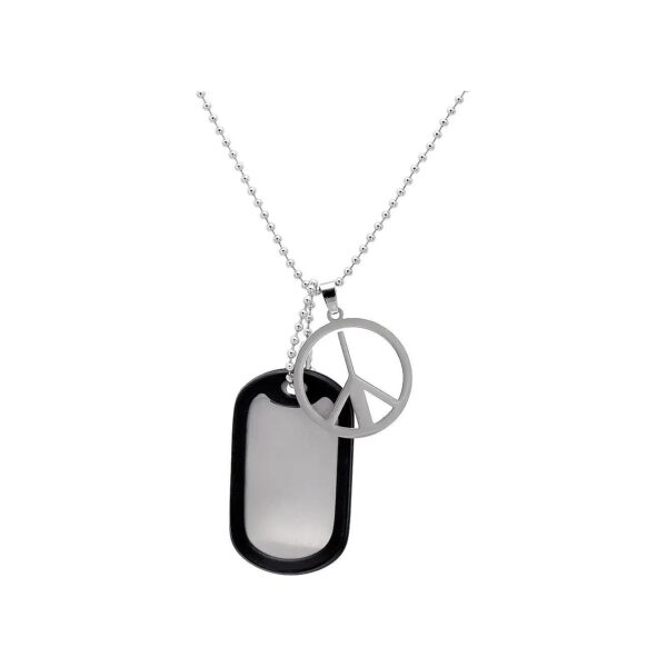 Stylish Pendant Necklace for Men's Apparel with Stainless Steel Dog Tag