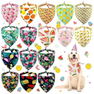 Stylish Pet Bandanas Washable Hawaii Dog Scarf Accessories for Small Medium Size Pets