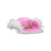 Stylish Pink Cowgirl Hat with Faux Fur Trim and Gold Tiara Accent for Dogs