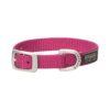 Stylish Pink Nylon Dog Collar for Small to Medium Dogs 5/8x13 inches