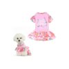 Stylish Short Sleeve Dog Dress for Small Dogs and Puppies with Spring Theme