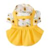 Stylish Sunflower Dog Dress with Bubble Skirt for Small Breed Dogs