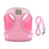 Stylish and Safe Pink Dog Harness with Breathing Mesh Fabric and Velcro Strap Medium Size