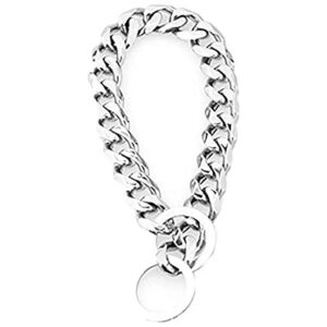 Stylish and Strong Stainless Steel Dog Chain Collar for Pit Bulls and Mastiffs 12-34 Inch