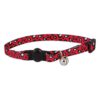 Sub Leopard Red Nylon Pet Collar with Breakaway Buckle and Jingle Bells